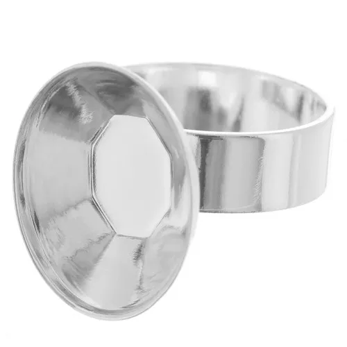 Ring base for PureCrystal 4120 18x13 mm Silver tone x1