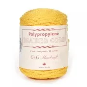 Braided cord macramé 6mm Yellow x 91 m