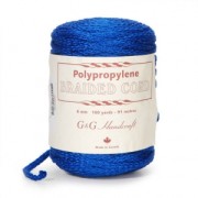 Braided cord macramé 6mm Blue x 91 m|raw }}