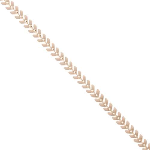Epoxy resin herringbone chain 6.3 mm Golden beige x 20cm