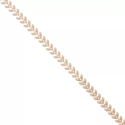 Epoxy resin herringbone chain 6.3 mm Golden beige x 20cm