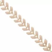 Epoxy resin herringbone chain 6.3 mm Golden beige x 20cm