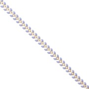 Epoxy resin herringbone chain 6.3 mm Lilac gold x 20cm