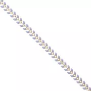 Epoxy resin herringbone chain 6.3 mm Lilac gold x 20cm