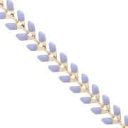Epoxy resin herringbone chain 6.3 mm Lilac gold x 20cm