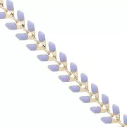 Epoxy resin herringbone chain 6.3 mm Lilac gold x 20cm