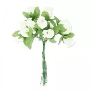 Bouquets of 12 roses on a metal wire 12 White