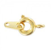 Springing clasp 6mm with tag Gilded with fine 24K x144