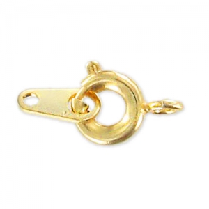 Springing clasp 6mm with tag Gilded with fine 24K x144