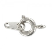 Springing clasp with tag 6mm rhodium x144|raw }}