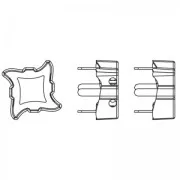 Setting Twister PureCrystal 4485 10.5mm rhodium tone x1