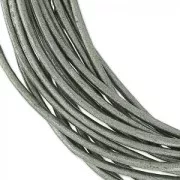 Leather cord 0,8mm Metallic grey x 2.95m