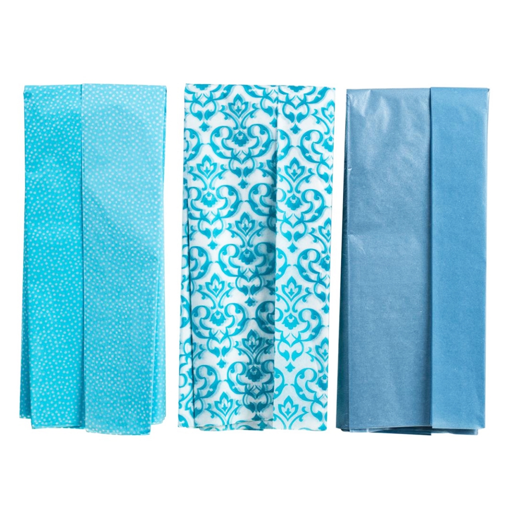 Assort. of colorful silk paper sheets Martha Stewart 50.8x50.8cm Blue