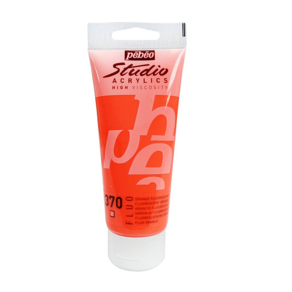 Acrylic paint High Viscosity Pébéo Studio vivid orange x 100ml Perles