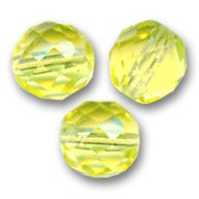 Fire Polished faceted round beads 10mm Citron x10