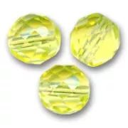 Fire Polished faceted round beads 10mm Citron x10