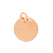 Silver medal charm 10mm rose golden silver sterling  x1|raw }}