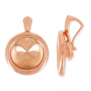 Setting pendant 1122 12mm in 925 silver gold tone rose x1|raw }}