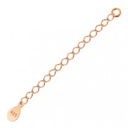 Extension chain drop sequin 55 mm in Sterling Silver rose gold x1|raw }}