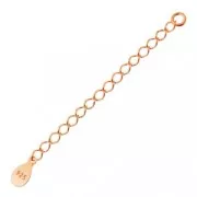 Extension chain drop sequin 55 mm in Sterling Silver rose gold x1