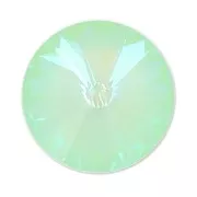 PureCrystal 1122 Rivoli Round Stone 14mm Crystal AB Ultra Mint