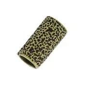 Bead big hole texturized 13x7 mm bronze x1