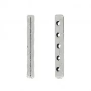 Spacer 5 rows 31x4 mm antic silver tone x1
