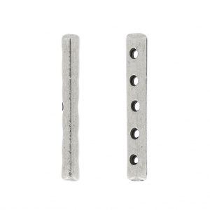 Spacer 5 rows 31x4 mm antic silver tone x1
