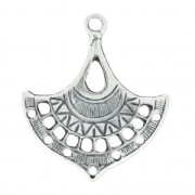 openwork spacer ethnic 36x31 mm antic silver tone x1|raw }}