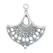 openwork spacer ethnic 36x31 mm antic silver tone x1