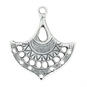 openwork spacer ethnic 36x31 mm antic silver tone x1