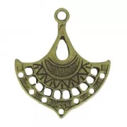Openwork spacer ethnic 36x31 mm bronze x1