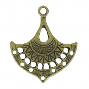 Openwork spacer ethnic 36x31 mm bronze x1