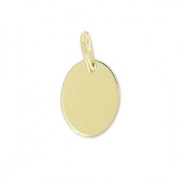 Oval Quality Tag 1/20 oval medal open ring 10 mm - Gold-filled