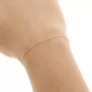 Cable chain flat chain 1.3 mm - Rose Gold-filled x 50 cm