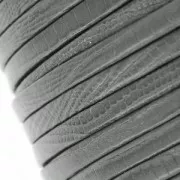 Double leather lace lizard imitation 5 mm Grey x 50cm