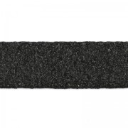 Double lace leather suede iridescent 10 mm black x 50cm