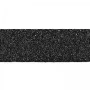 Double lace leather suede iridescent 10 mm black x 50cm