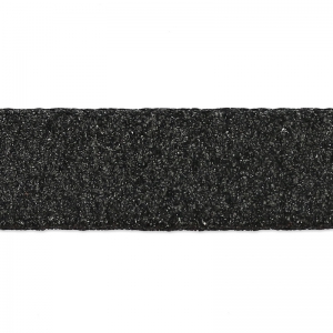 Double lace leather suede iridescent 10 mm black x 50cm