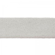 Double lace leather suede iridescent 10 mm Silver x 50cm