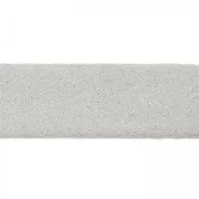 Double lace leather suede iridescent 10 mm Silver x 50cm