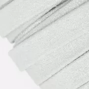 Double lace leather suede iridescent 10 mm Silver x 50cm