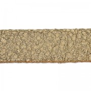 Double lace metallic leather suede cracked 10 mm Gold x 50cm|raw }}