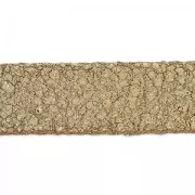 Double lace metallic leather suede cracked 10 mm Gold x 50cm