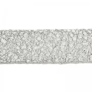 Double lace metallic leather suede cracked 10 mm Silver x 50cm