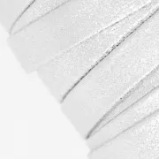 Double lace metallic leather suede cracked 10 mm Silver x 50cm