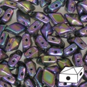 Diamonduo 2-hole 5x8mm Purple Iris x10g|raw }}