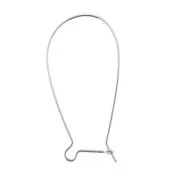 Earrings wire 38mm 925 silver x2