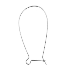 Earrings wire 38mm 925 silver x2