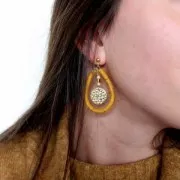 Stitched cork cord 3 mm Baby Pink x 50cm